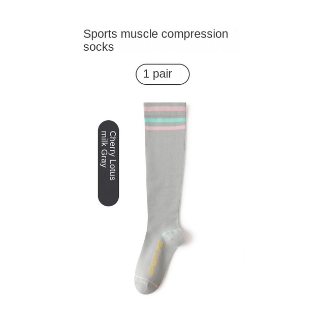 Sports Muscle Compression Socks Women's Professional Fitness Running Jump Rope Pressure Stovepipe Calf Socks