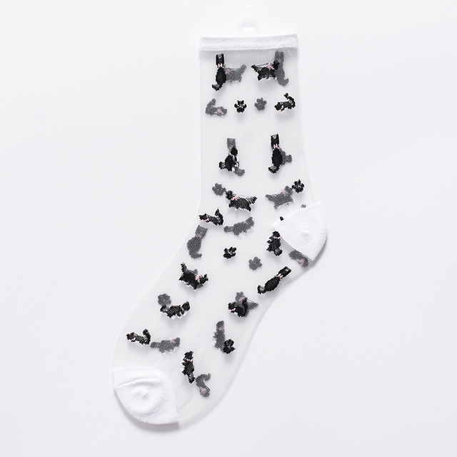 2Pairs Sexy Lace Mesh Fishnet Socks Mixed Fiber Transparent Stretch Elasticity Ankle Net Yarn Thin Women Cool Socks