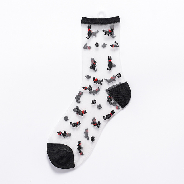 2Pairs Sexy Lace Mesh Fishnet Socks Mixed Fiber Transparent Stretch Elasticity Ankle Net Yarn Thin Women Cool Socks