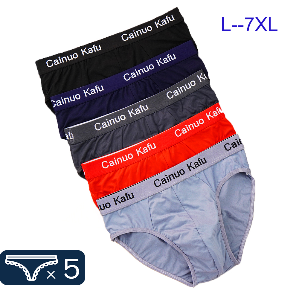 5 Pcs Fashion Men's Briefs Pure Cotton Breathable Underwear Designer Homme Boxers Panties