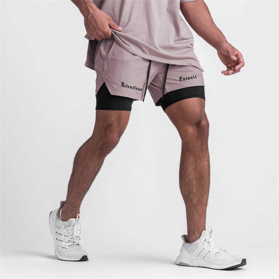 camouflage Running Shorts Men 2 in 1 Sports Jogging Fitness tatting Quick Dry Gym Training Sport Workout Short Pants