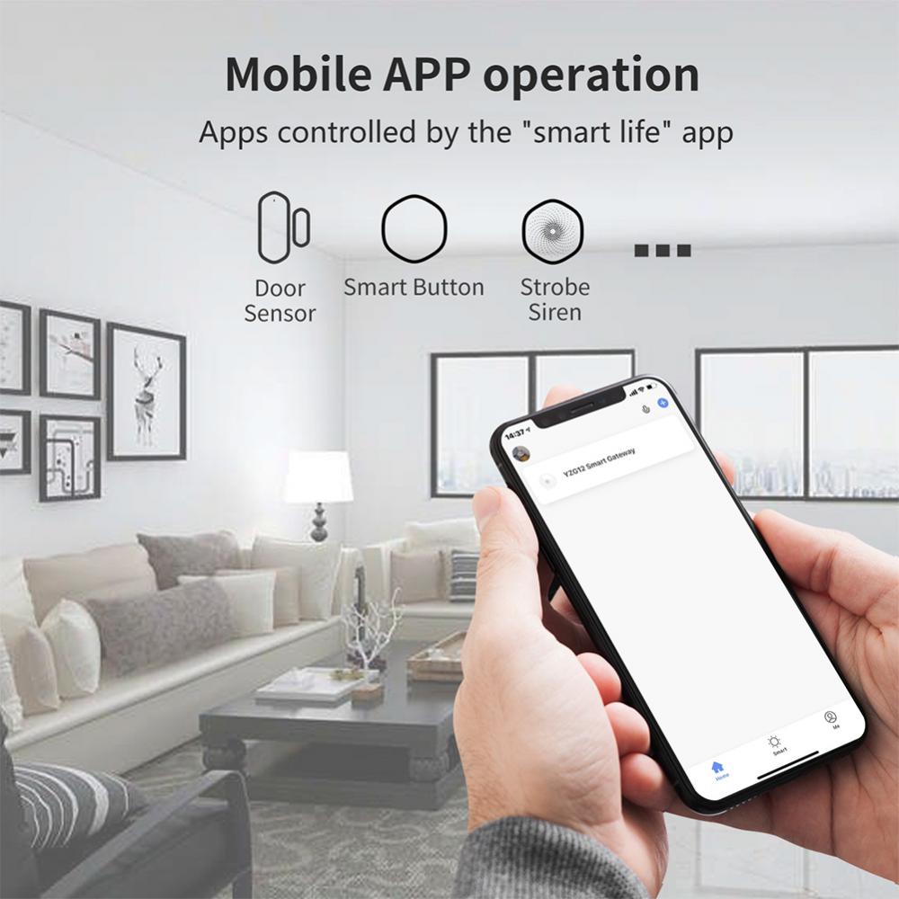 1pc Smart Gateway Hub  Smart Home Bridge WiFi Bluetooth APP Voice Wireless Remote Control Alexa Google Home