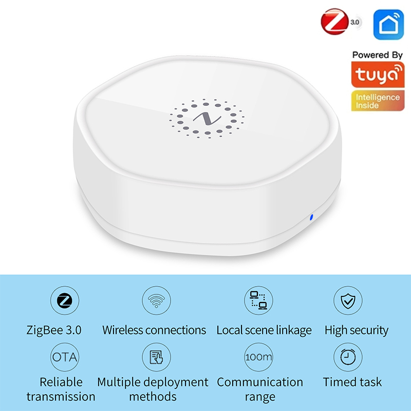 1pc Smart Gateway Hub  Smart Home Bridge WiFi Bluetooth APP Voice Wireless Remote Control Alexa Google Home