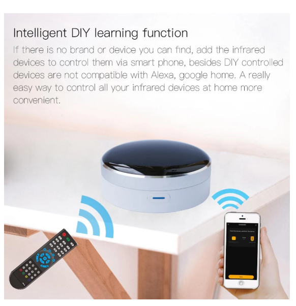 Universal IR Smart Remote Controller WiFi+Infrared Home Control Hub 360 Degrees Google Assistant Alexa Siri
