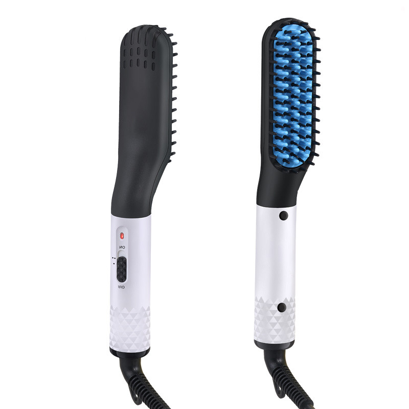 Men Beard Straightener Hair Straightening Brush Electric Quick Heating Flat iron Comb Hair Styling Tools