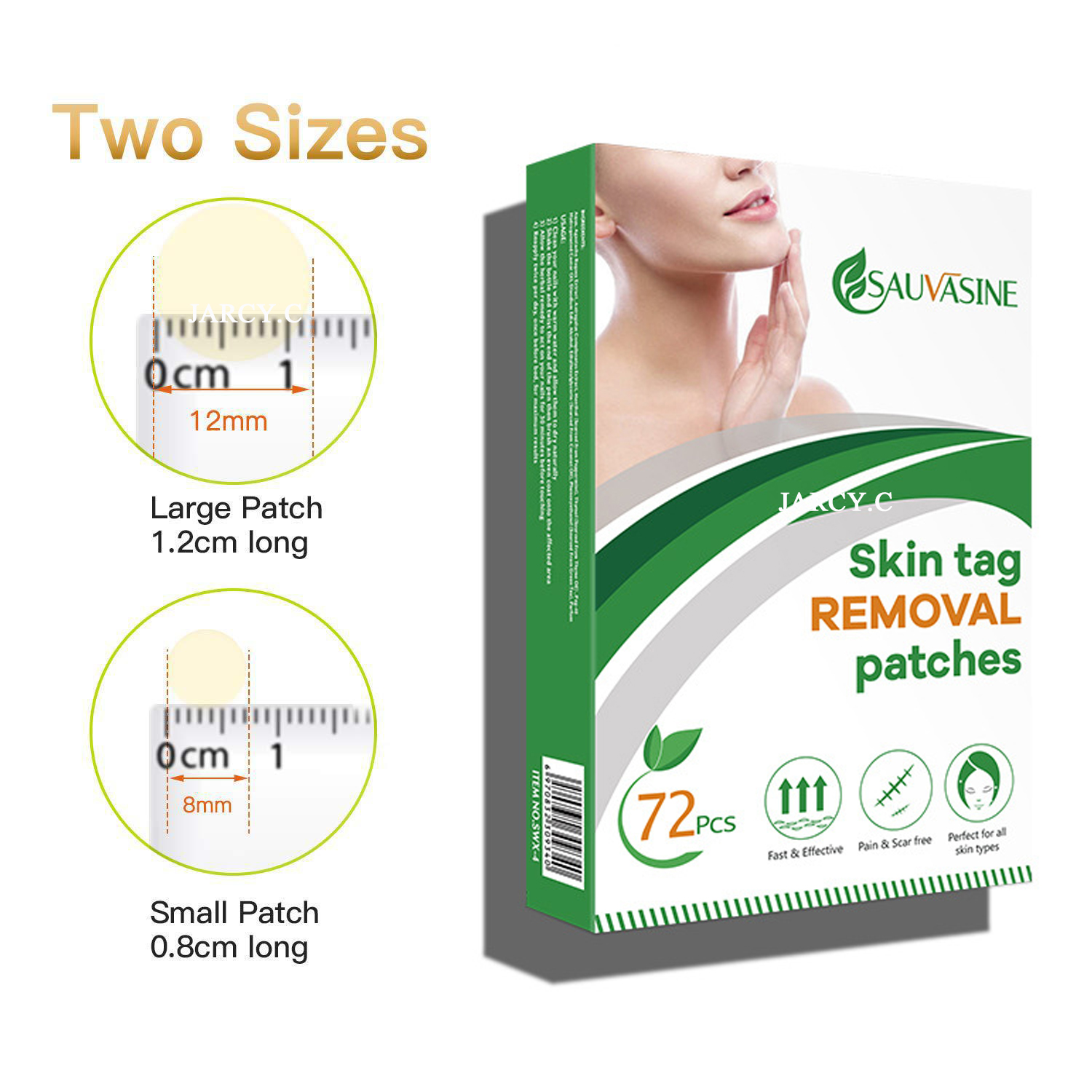 72pcs/box Acne Wart Remover Pimple Wart Treatment Patch Hydrocolloid Gel Anti-infection Invisible Skin Tag Sticker Face Care