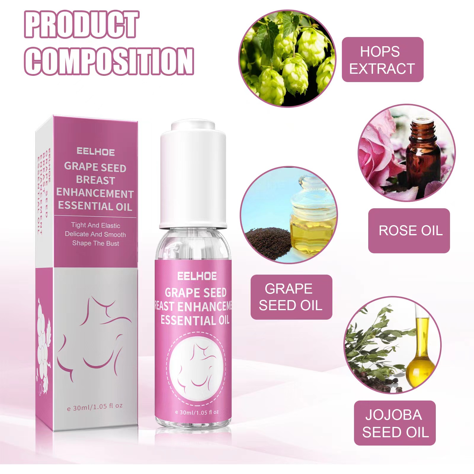 EELHOE Breast Enlargement Oil Lifting Frming Enhancement Breast