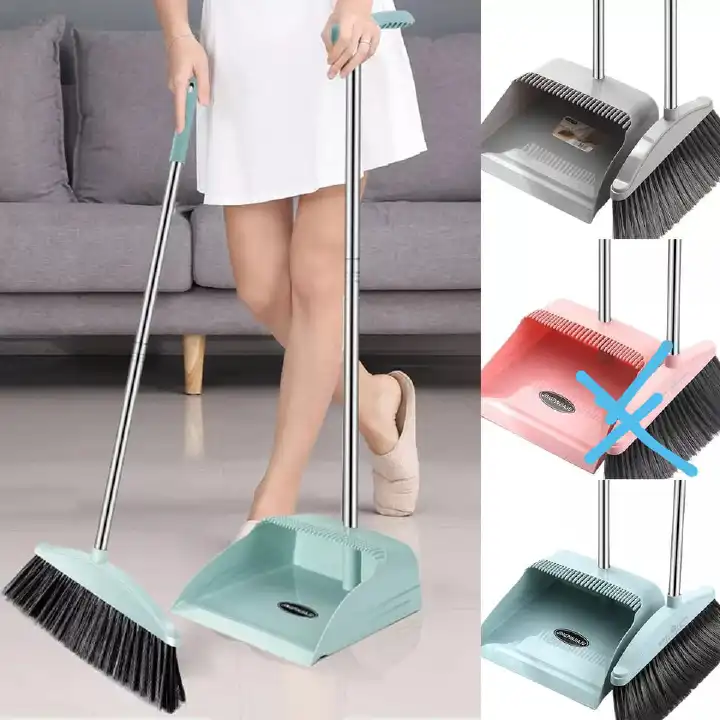 2 in 1 flexible broom and dustpan; Household Cleaning Tools & Accessories