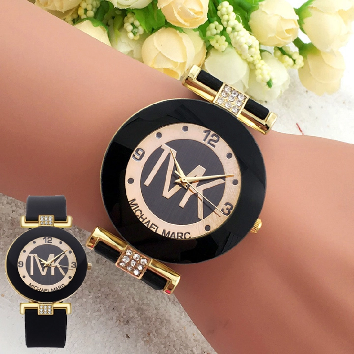 Fashion Ladies Watches Silicone Diamond Digital Luxury Letters TVK Gift Clock Quartz Watch For Women Creative Watch Quartz Watches Women Clock Minimalist Design Silicone Strap Gift Wristwatch Big Dial