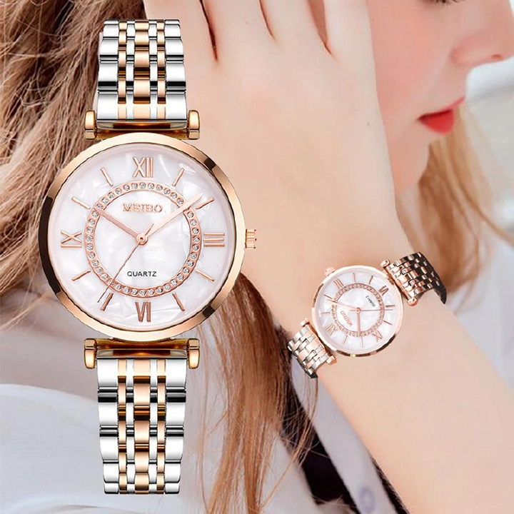 New Arrivals Luxury Crystal Women Bracelet Watches Top Brand Fashion Diamond Ladies Quartz Watch Steel Female Wristwatch 2022 Fashion Stainless Steel Silver Mesh Strap Female Watch For Valentines gift