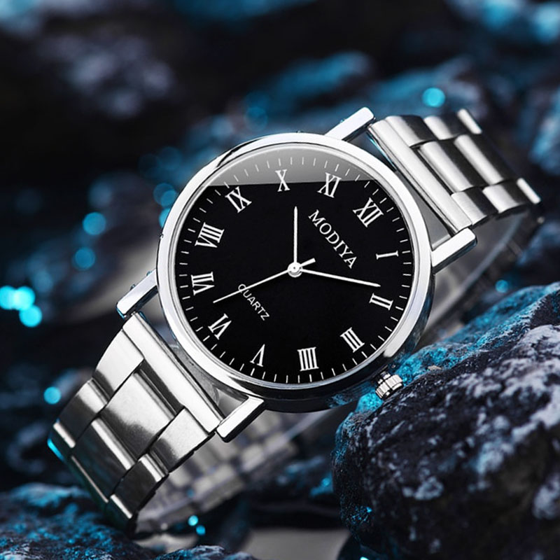 2024 Quartz Watches Business Wristwatch Exquisite Appearance Design Minimalist Men Unisex Watches Stainless Steel Band Watches Couple Watches Lovers Watch Valentine's Day Gift Roman black,one size