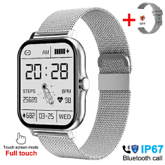 Y13 Smart Watch Fitness Bluetooth Call Connected Steel Watches Waterproof Man/Women Smartwatch Full Touch Screen Digital Sport Watch Heart Rate Fitness Tracker For Android IOS