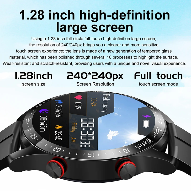 2024 New Arrivals Smart Watch Bluetooth Call Wristwatch ECG+PPG Fitness Bracelet Heart Rate Blood Pressure Monitor Tracker Sports Smartwatch Men/Women Waterproof Smartwatch