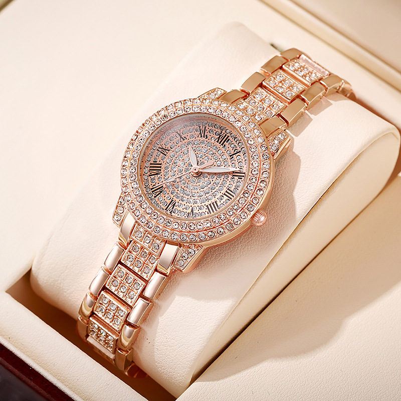 2024 Luxury Women Watch with Diamond Elegant Quartz Steel Bracelet Watches Ladies Zircon Crystal Top Fashion Wristwatch Clock Women's Bracelet Crystal Watches High Quality