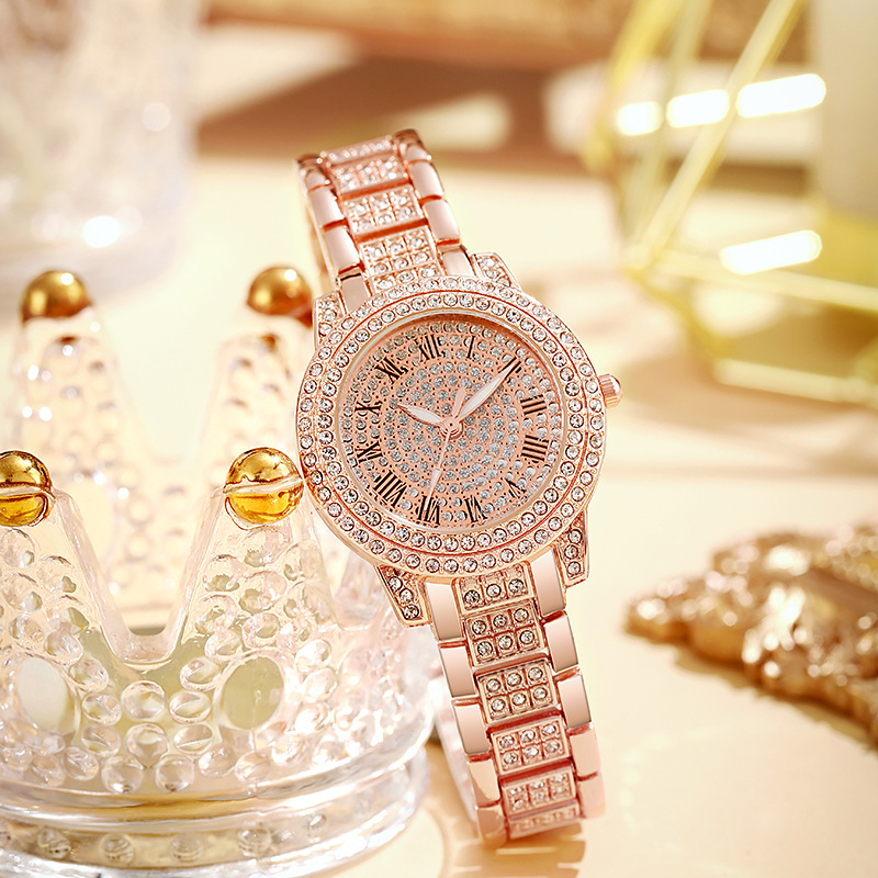 2024 Luxury Women Watch with Diamond Elegant Quartz Steel Bracelet Watches Ladies Zircon Crystal Top Fashion Wristwatch Clock Women's Bracelet Crystal Watches High Quality