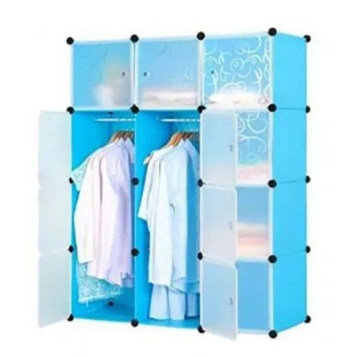 CLEARANCE OFFER HOMMY Portable 3-Column Plastic Wardrobes