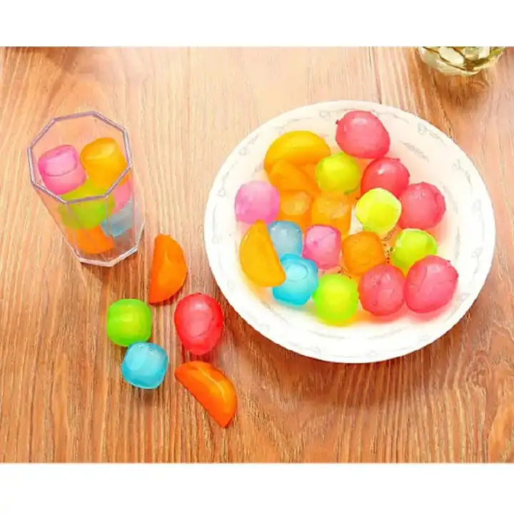 20pc pack Reusable silicone ice cubes. Chills drink without diluting because the water stays in even after defrosting pack of 20pcs Pre filled with water after serving the purpose you refrigerate agai