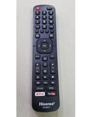 HISENSE ORIGINAL SMART TV REMOTE CONTROL - BLACK.