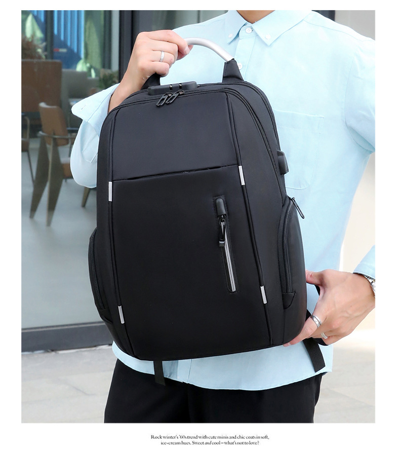 Combination lock backpack Cross-border multi-purpose laptop backpack large capacity business bag men's USB charging backpack travel bag