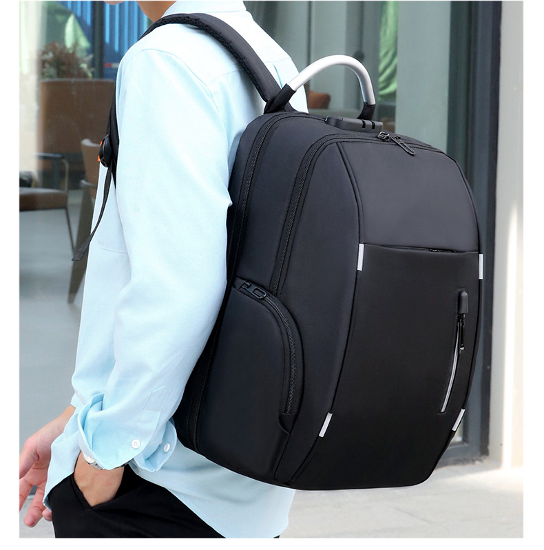 Combination lock backpack Cross-border multi-purpose laptop backpack large capacity business bag men's USB charging backpack travel bag