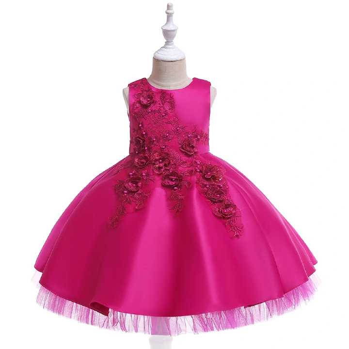 2022 Summer Girl Party Dress Kids Dresses For Girls Princess Dress Elegant Vestidos Clothes Luxury Gown Embroidery Pageant Dress 110 120 130 140 150 cm
