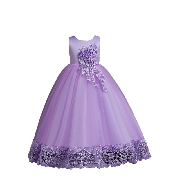 2022 Kids Tutu Birthday Princess Party Dress for Girls Infant Lace Children Bridesmaid Elegant Dress for Girl baby Girls Clothes