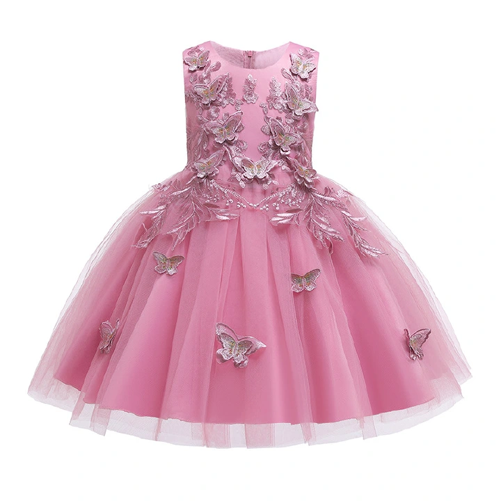 Girls Dress Elegant Kids Dresses For Girls Costume  embroidery Children Party Dress Wedding Gown infantil vestidos 110-160cm