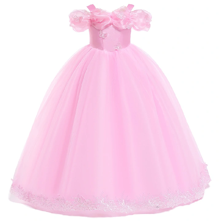 Kid Wedding Dresses for Girls Elegant Flower Princess Long Gown Baby Girl Christmas Dress vestidos infantil Size 6 12 14 Years