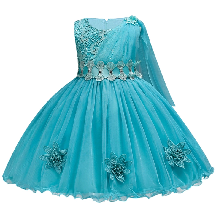 Kids Girls party Wear Costume For Children Flower Girls Bridesmaid Wedding Dress Elegant Formal Gown Teenage Girls Prom Clothes