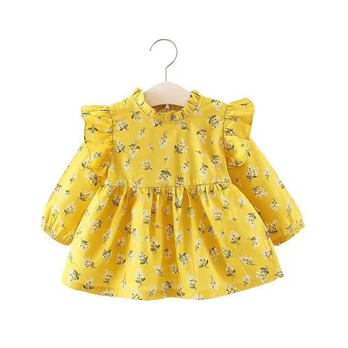 Spring and Autumn New Arrival Girls Long Sleeve Print Dress Princess Skirt Baby dress