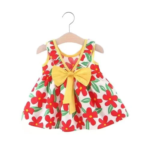 Girls Summer Dress Baby Girls Lemon Print Suspender Skirt Newborn Infant Dresses Christening Princess Birthday Dress Baby Girls