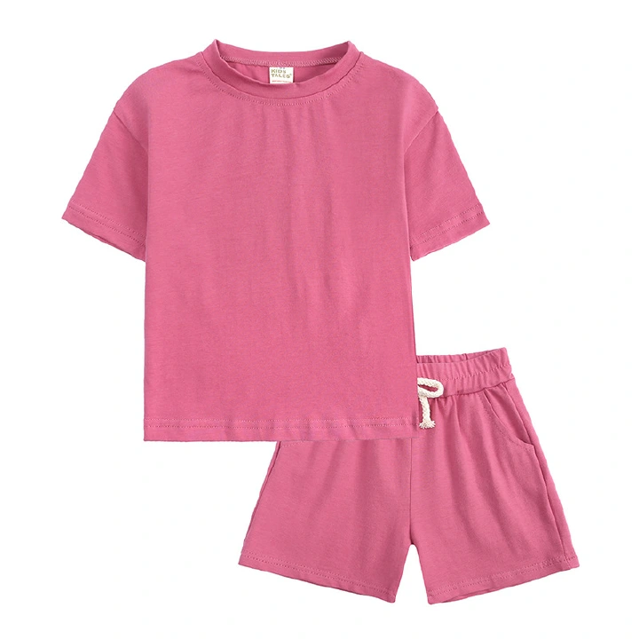 Summer Essential Tracksuit Children's Clothing Sets Suit For Girls Short Sleeve Top+Shorts Boys Costume Kids Outfits Sportswear