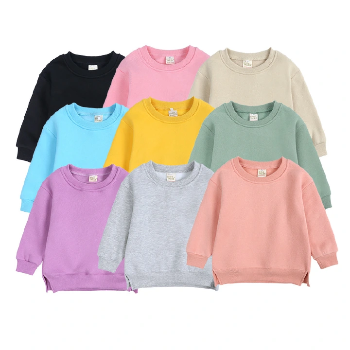 Winter Custom Kids Boy Girls Sweatshirt Coat Solid Basic Fleece ToddlerSports Jacket Clothes Gift Children Outfits Tracksuits