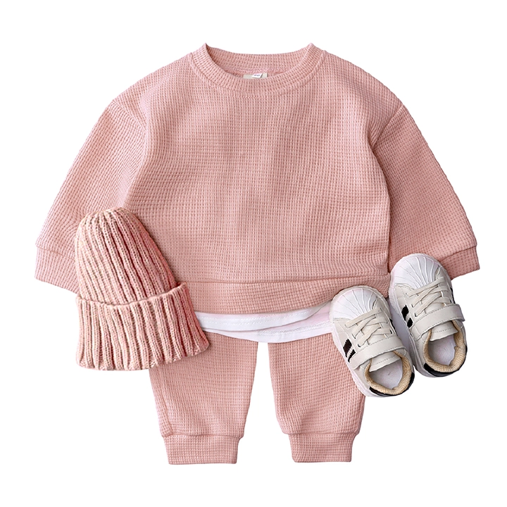 Korean Knitting Loose Baby Clothing sets Tracksuits for Girls Sets Cotton Pullovers Tops+Pants Clothes for Boys Newborn Outfits