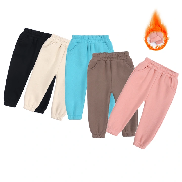 Spring Autumn Kids Pants Boys Solid Long Pants Girls Sports Casual Teen Trousers Elastic Waist Children Clothes For 12M-13yrs
