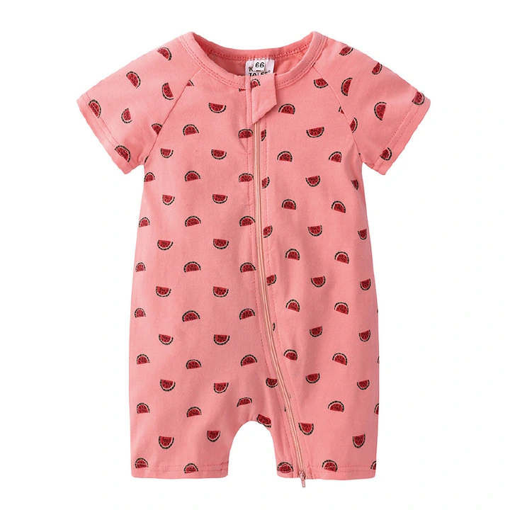 Summer Short Sleeve Dogs Print Baby Rompers For Boy Girl Kids Cotton Jumpsuits Newborn Infant Clothes Cotton Costumes For Babies
