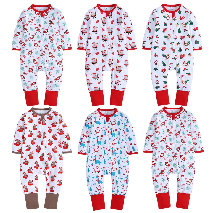 Christmas For Newborns Baby Romper Girls Boy Clothes Snow Long Sleeve Infant Oneises Bodysuit Toddler Jumpsuit Overalls 6-24 M