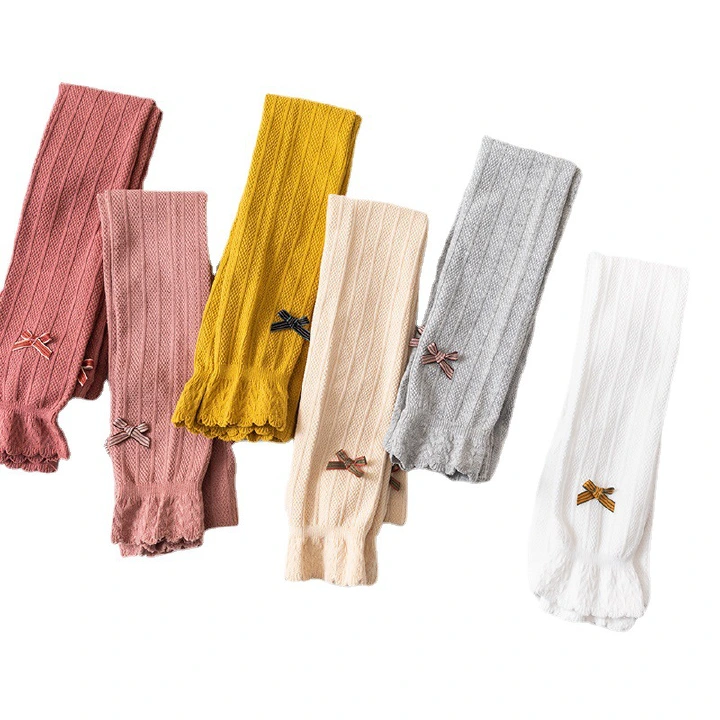 Kids Leggings 2022 Spring Autumn Girl Cotton Tight Pants Children Bow Knot Princess Legging Baby Petal Elasticity Trousers 1-11Y