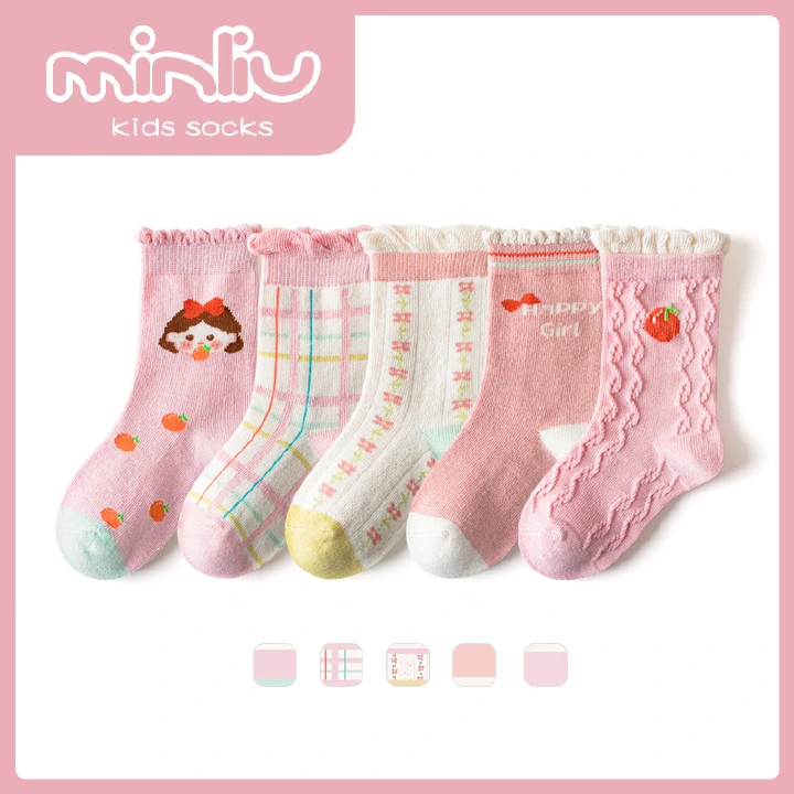 5Pairs/lot Baby Socks Autumn Winter Warm Cotton Kids Socks Cute Girls Cartoon Animal Boys Infant Socks Baby Clothes Accessories
