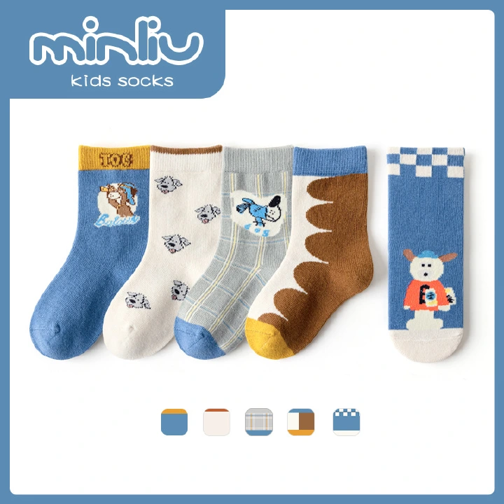 5Pairs/lot Baby Socks Autumn Winter Newborn Kids Socks Cotton Cartoon Cool Boys Socks Warm Animal Socks