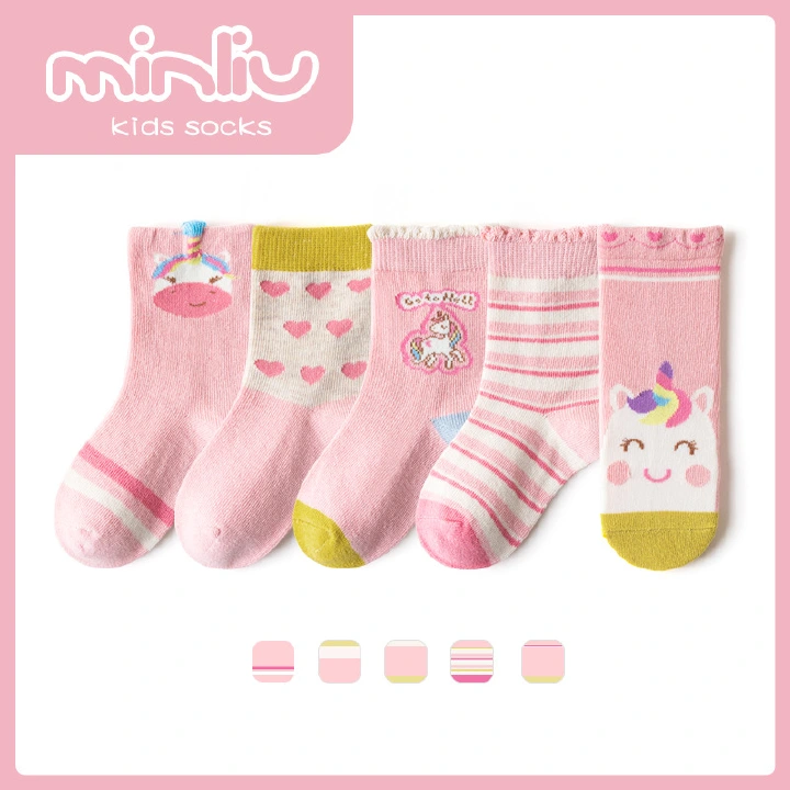 5Pairs/lot Baby Socks Autumn Winter Warm Cotton Kids Socks Cute Girls Cartoon Animal Boys Infant Socks Baby Clothes Accessories