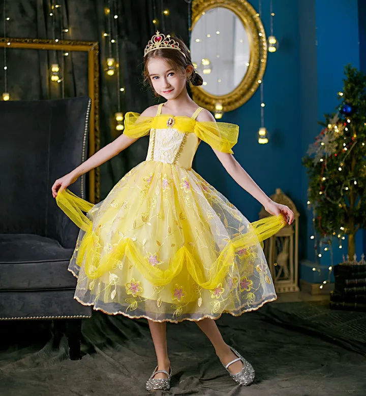 Kidswant Cosplay Princess Dress Beauty Princess Dress Kids Dress Up Party Halloween Birthday Dresses for Party and Wedding