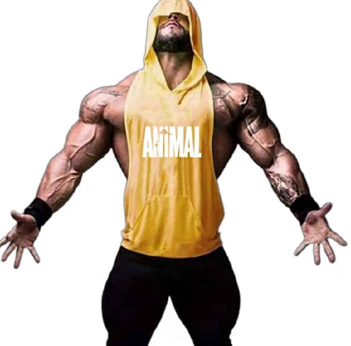 Animal printed Bodybuilding Stringer Tank Tops men Gyms Stringer Shirt Fitness Tank Top Men Gyms Clothing Cotton Vest hoodies