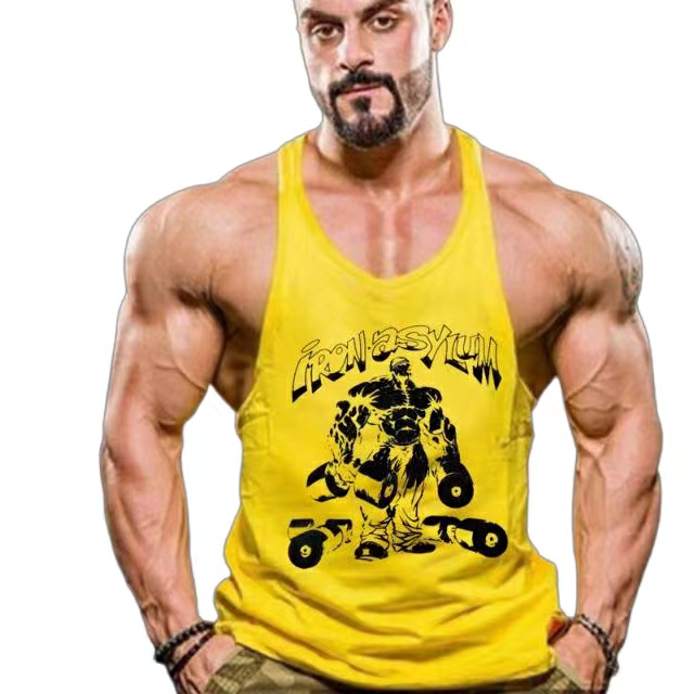 Fitness Clothing Gym T-shirts Suspenders Man Gym Top Men Sleeveless Sweatshirt Men's Clothes Stringer Vests Bodybuilding Shirt