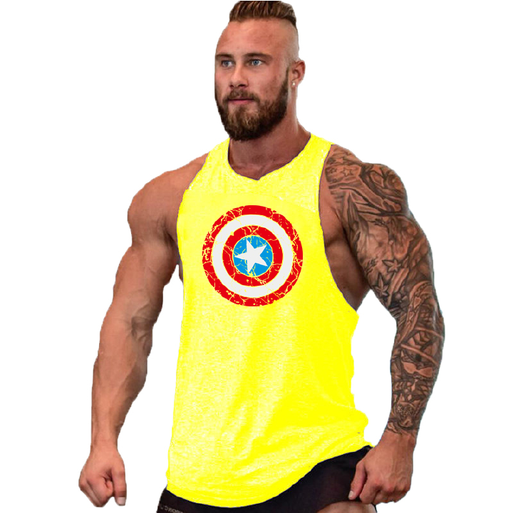 Gym T-shirts Suspenders Man Bodybuilding Shirt Gym Clothing Men Men's Singlets Vests Stringer Sleeveless Sweatshirt Clothes Top