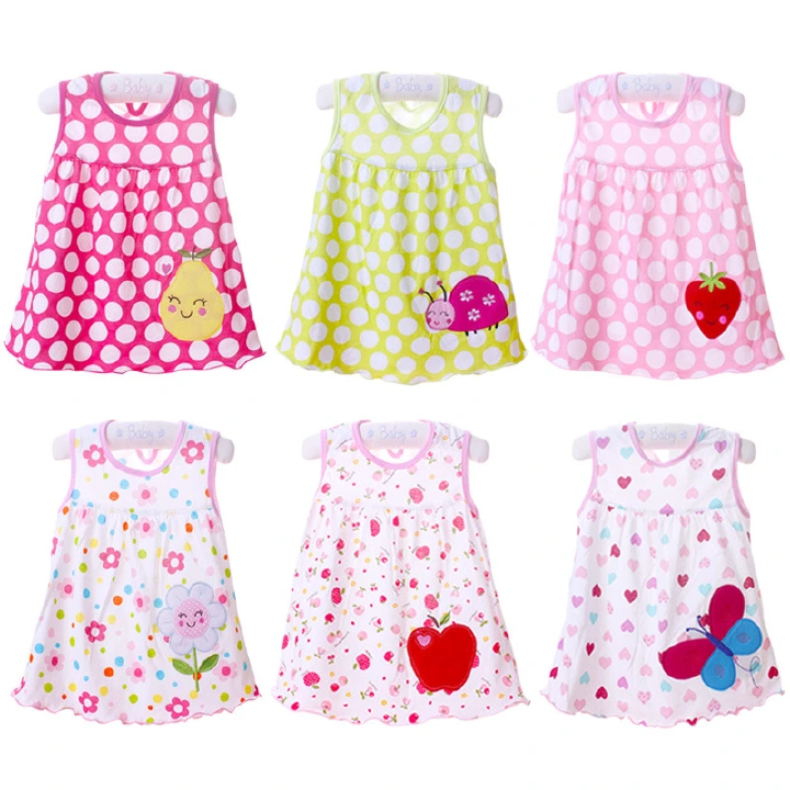 3pcs Baby Dress  Summer New Girls Fashion Infantile Dresses Cotton Children's Clothes Flower Style Kids Clothing Princess Dress