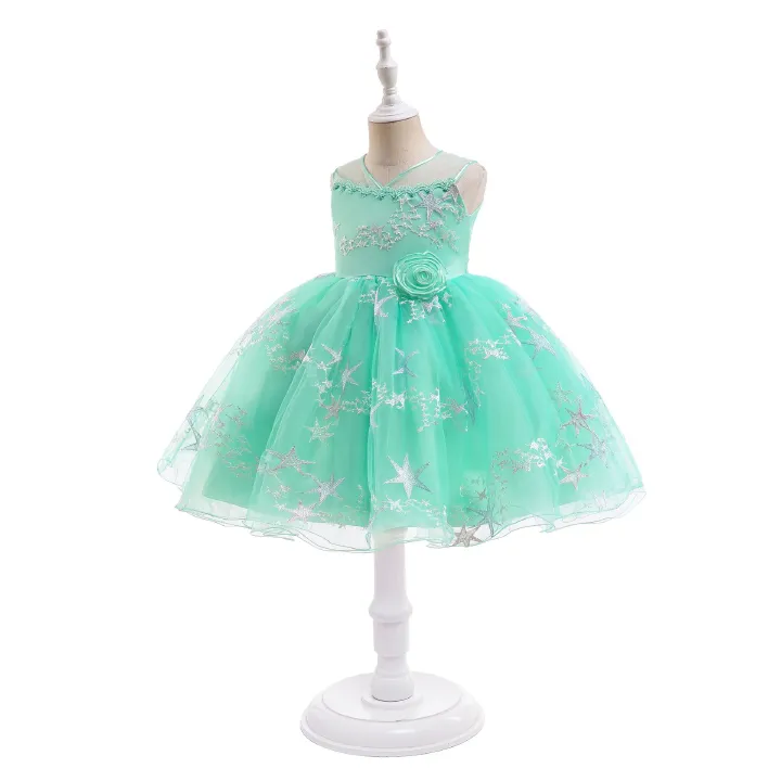Child dress wedding dress star princess dress female flower girl week piano performance dresschildren dress 3-11 years old
