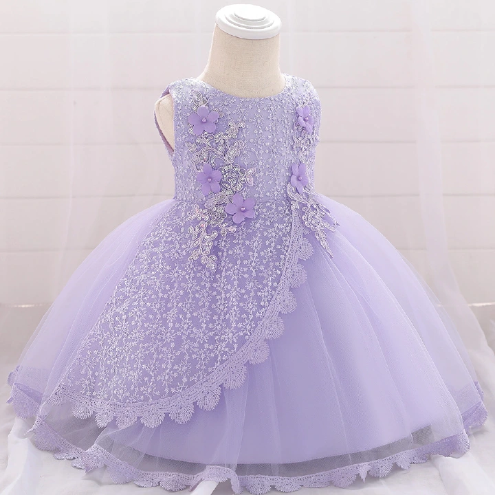 Girls trailing flower girl wedding dress children's dress new tuxedo full moon week wash dress