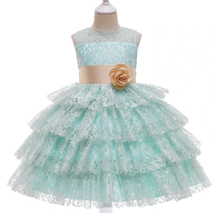 New Children's Dress Dress Piano Performance Lace Cake Dress Girls' Dress Princess Dress