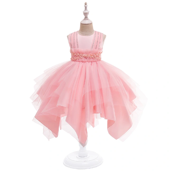 2023 new princess high-end fishtail dresses foreign trade cute flower girl dresses children's clothing wholesale girls princess dresses autumn and winter